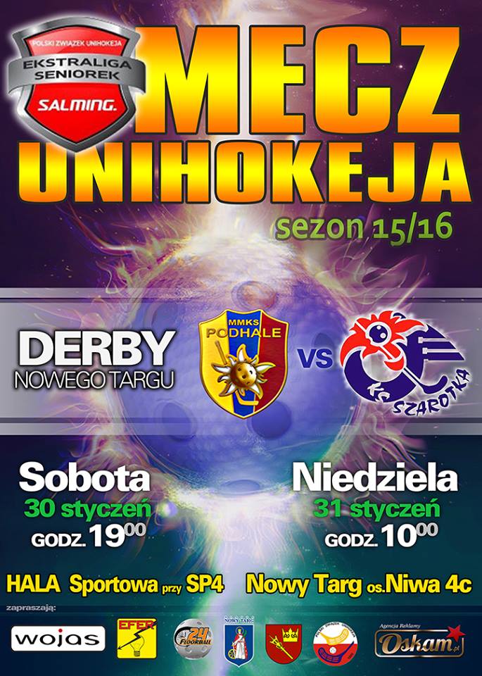 Derby Nowego Targu w ekstralidze seniorek w unihokeju