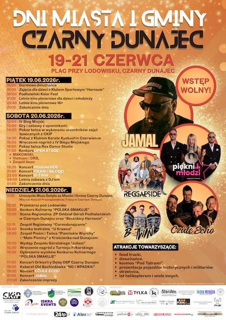 Trzy dni muzyki, sportu i folkloru. Przed nami Dni Miasta i Gminy Czarny Dunajec
