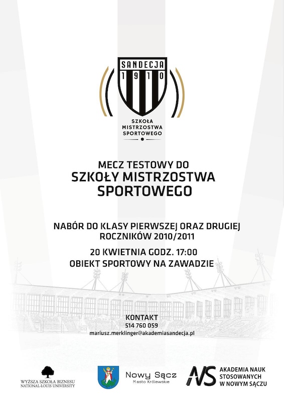 Nabór do Szkoły Mistrzostwa Sportowego Sandecji. Młodzi piłkarze sprawdzą się w meczu testowym