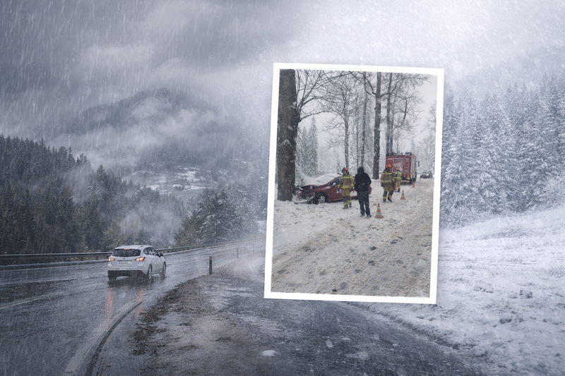 Deszcz, śnieg i śliskie drogi