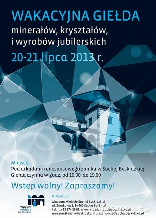 Wakacyjna giełda minerałów, kryształów i wyrobów jubilerskich