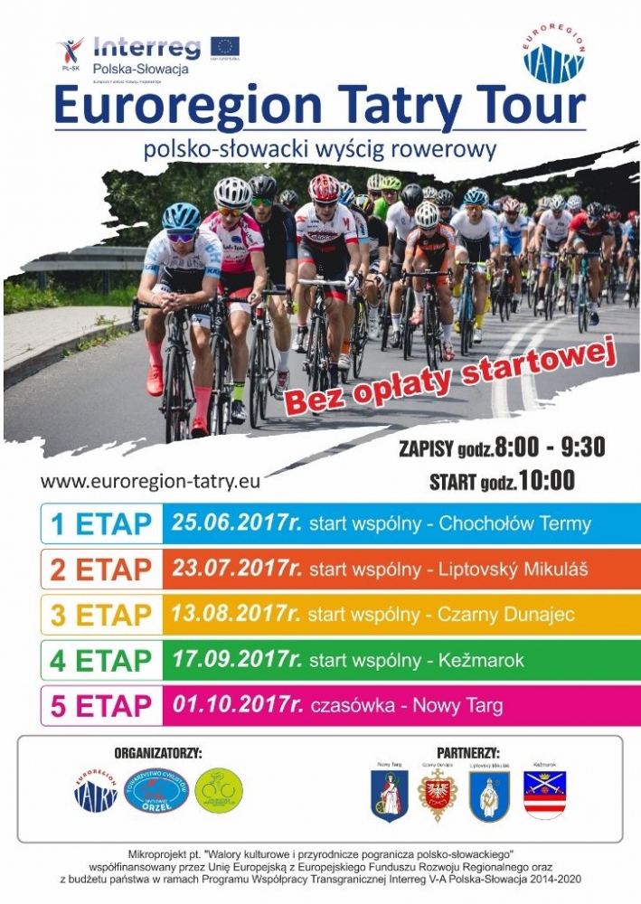 Piąty, finałowy etap polsko-słowackiego wyścigu rowerowego Euroregion Tatry Tour
