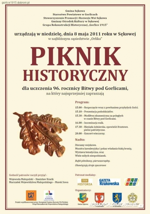 Piknik Historyczny w Sękowej pod Gorlicami (8 maja)