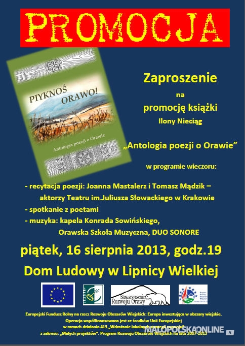 „Piyknoś Orawo! Antologia poezji o Orawie”.