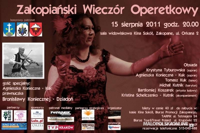 Zakopiański Wieczór Operetkowy (15 sierpnia)