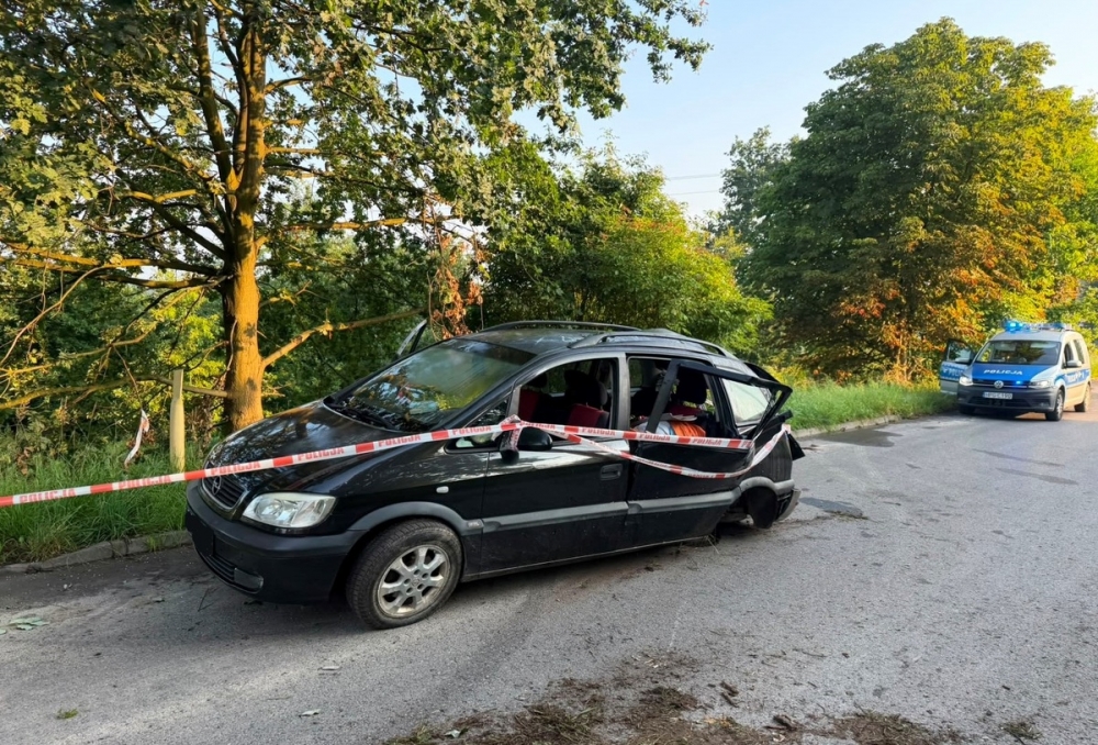 16-latek bez prawa jazdy rozbił auto o drzewo. Na pokładzie było pięcioro nastolatków