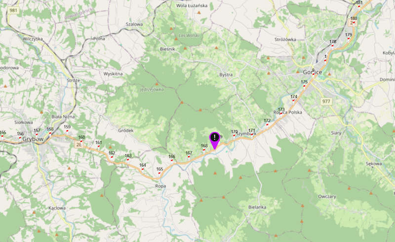 Osuwisko na drodze krajowej 28