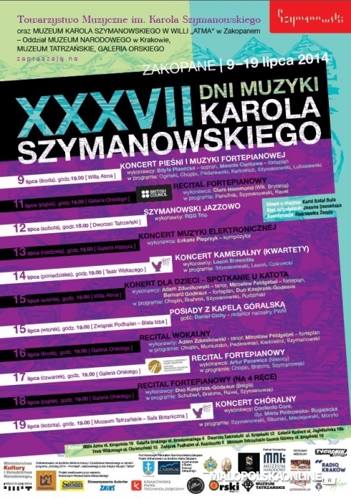 37. Dni Muzyki Karola Szymanowskiego(9-19 lipca)