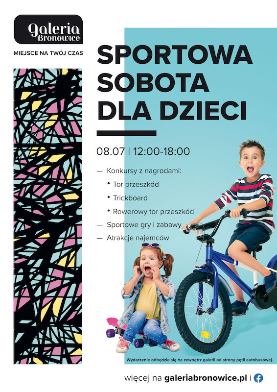 Sportowe atrakcje dla dzieci przed Galerią Bronowice