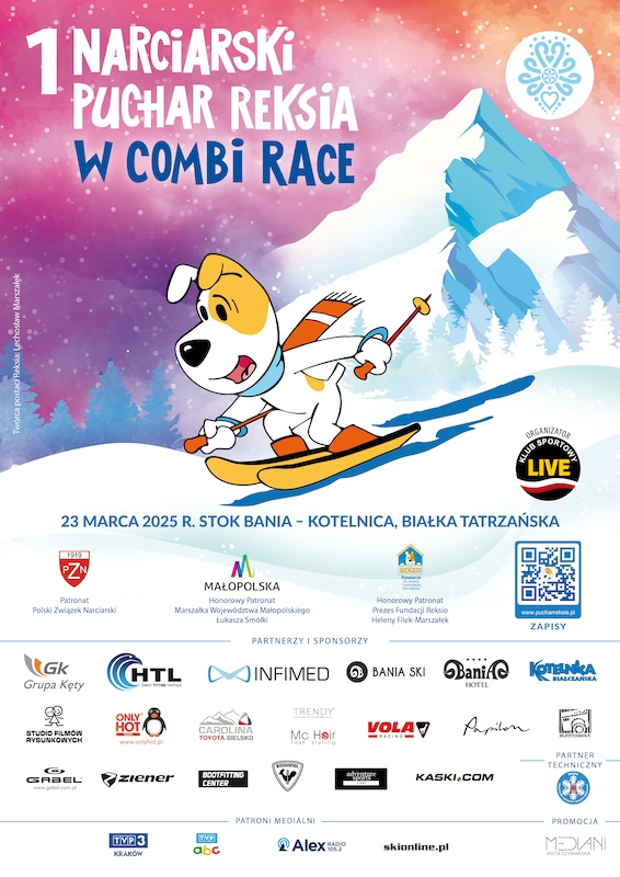 Reksio zaprasza dzieci na Narciarski Puchar w Combi Race