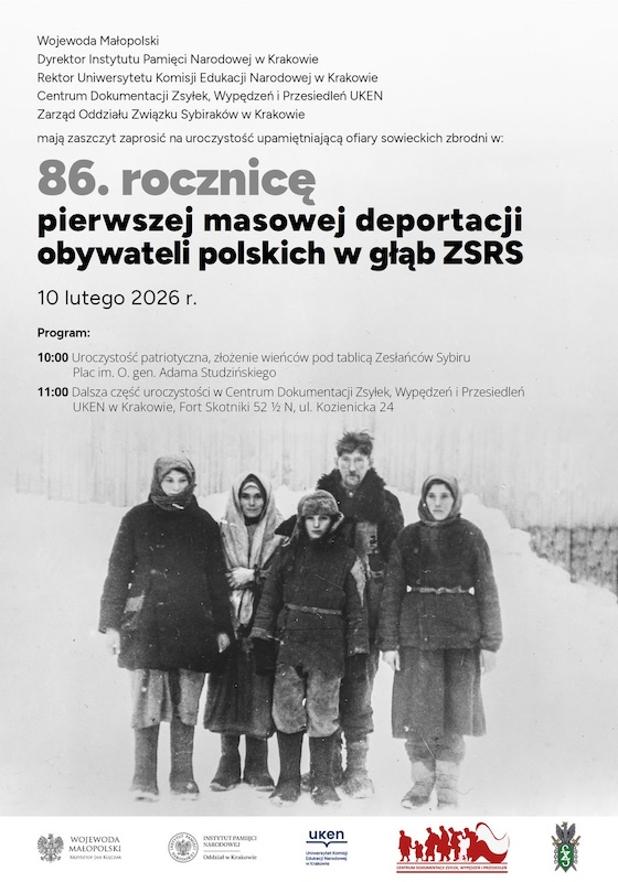 86. rocznica pierwszej deportacji Polaków w głąb ZSRS