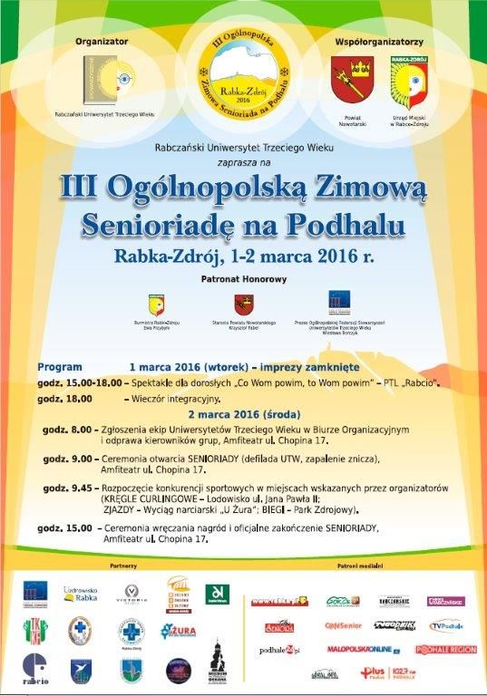 Zbliża się III Ogólnopolska Zimowa Senioriada