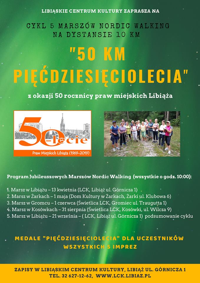Marsze Nordic Walking na Jubileusz 50-lecia