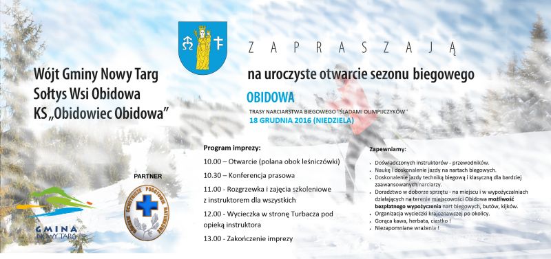 Otwarcie sezonu biegowego 2016/2017 w Obidowej