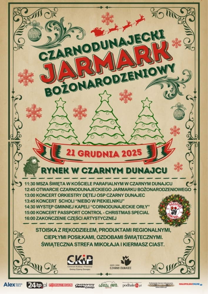 Czarnodunajecki Jarmark Bożonarodzeniowy już 21 grudnia