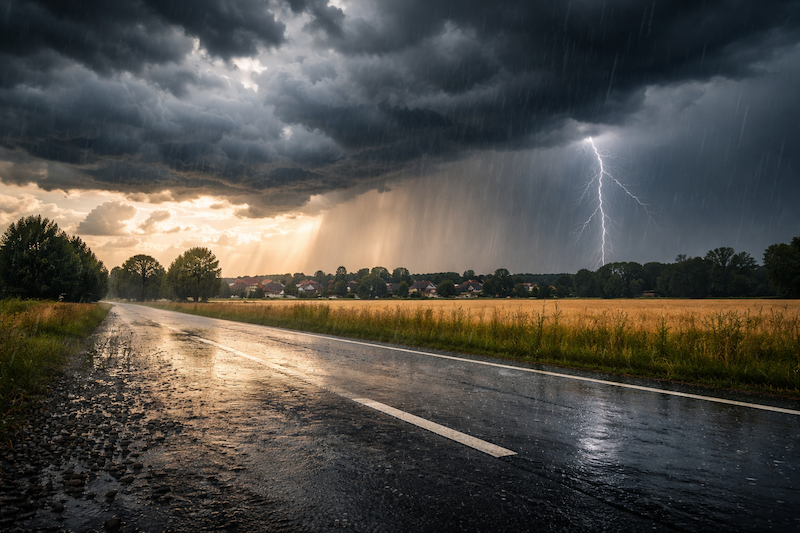 Burze, deszcz i śnieg