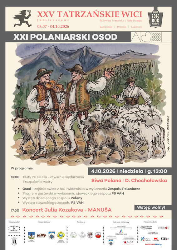 XXI Polaniarski Osod w Kościelisku. Tradycja pasterska ożyje pod Giewontem