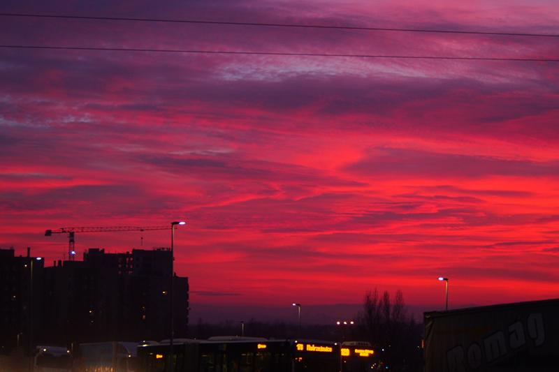 Piękny zachód Słońca w Krakowie (zdjęcia)