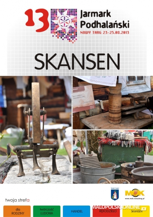 Skansen na XIII Jarmarku Podhalańskim. Imprezie patronuje Małopolskaonline