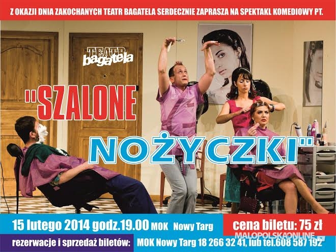 Teatr Bagatela w nowotarskim MOK - Szalone nożyczki