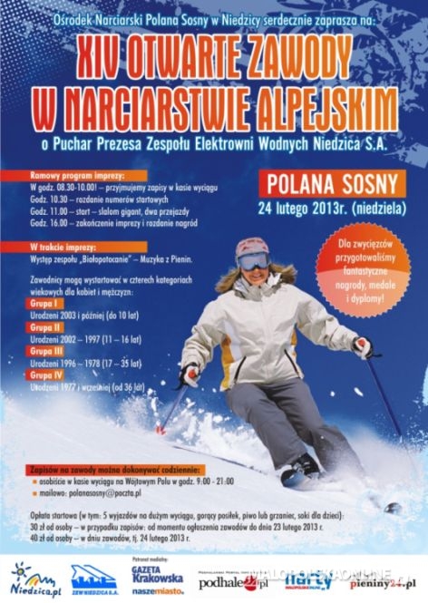 XIV Otwarte Zawody w Narciarstwie Alpejskim o Puchar Prezesa Zespołu Elektrowni Wodnych Niedzica S.A.