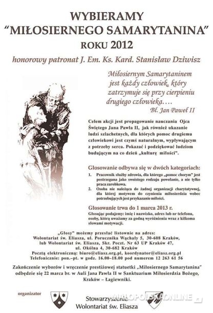 Wybieramy Miłosiernego Samarytanina roku 2012