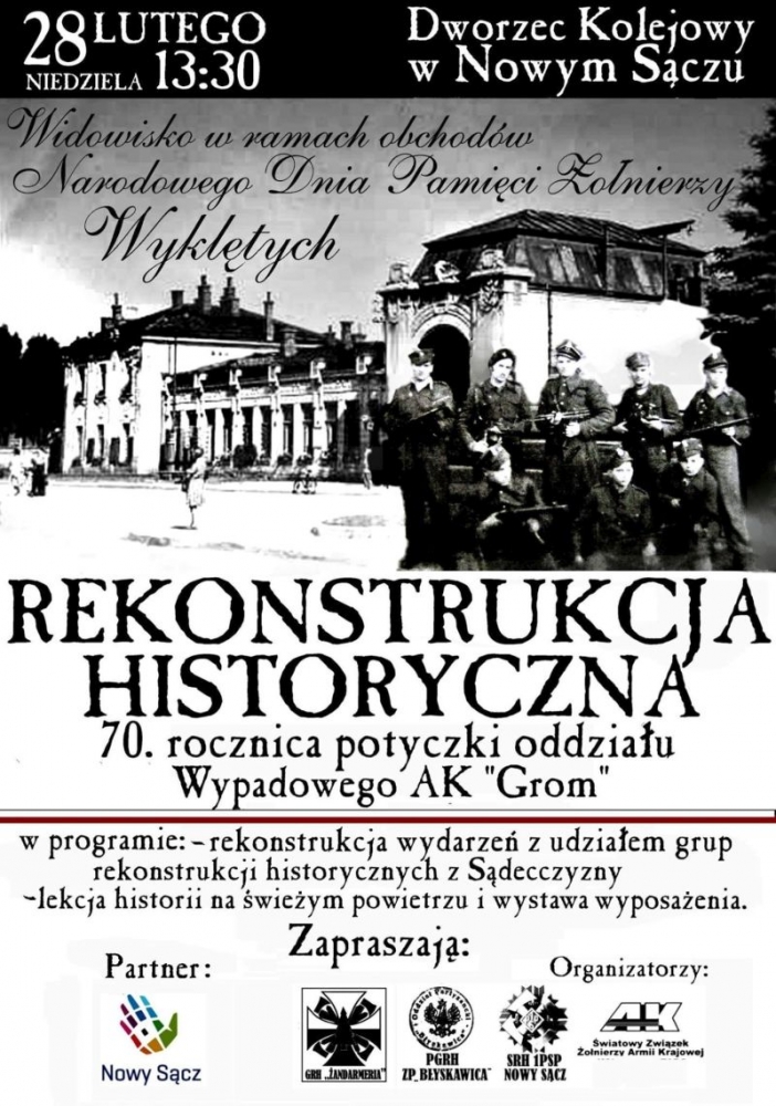 Rozbicie dworca kolejowego w Nowym Sączu - rekonstrukcja historyczna
