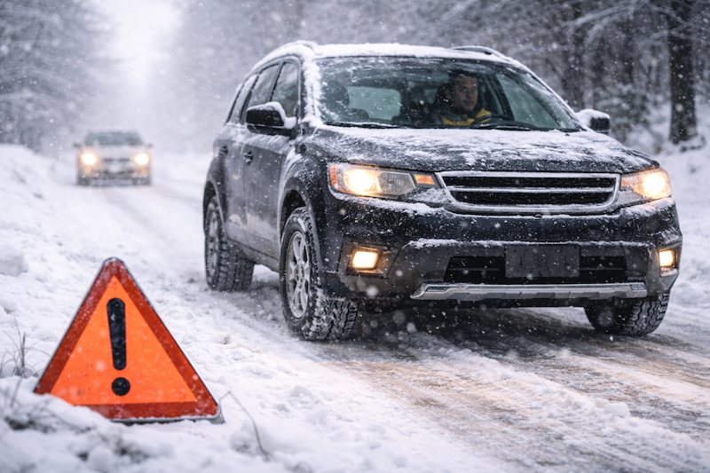 Apel o ostrożność na drogach podczas trudnych zimowych warunków