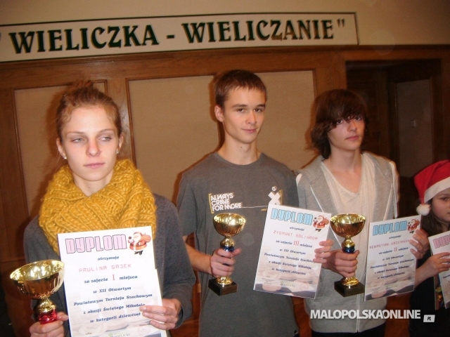 Podium dla krościeńskiego gimnazjalisty w Mikołajkowym Turnieju Szachowym w Wieliczce (zdjęcia)