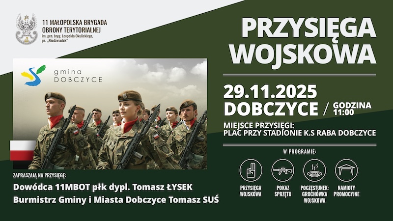 Przysięga wojskowa żołnierzy 11 Małopolskiej Brygady Obrony Terytorialnej