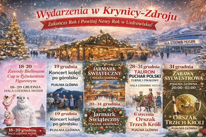 Na afiszu: Zimowa końcówka roku pełna atrakcji w Krynica-Zdrój