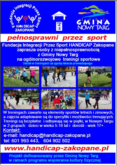 "Pełnosprawni przez sport" - treningi sportowe dla osób z niepełnosprawnością 