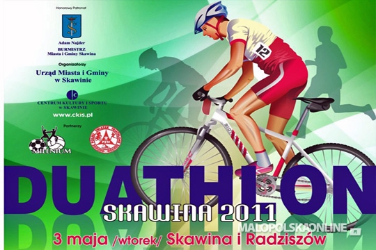 Duathlon - Skawina 2011. Bieg i jazda na rowerze