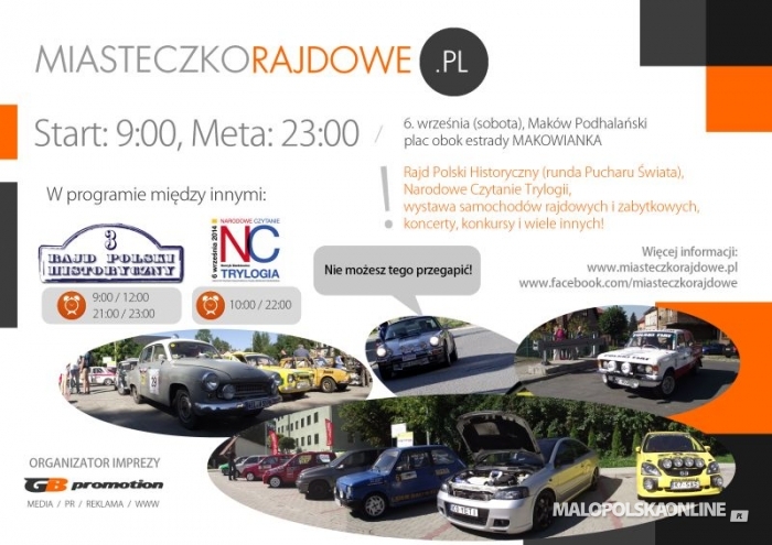 Trzecia edycja Miasteczka Rajdowego w Makowie Podhalańskim z rundą Pucharu Świata!