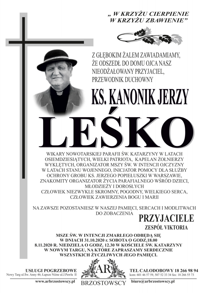 Pożegnanie śp. ks. Jerzego Leśko