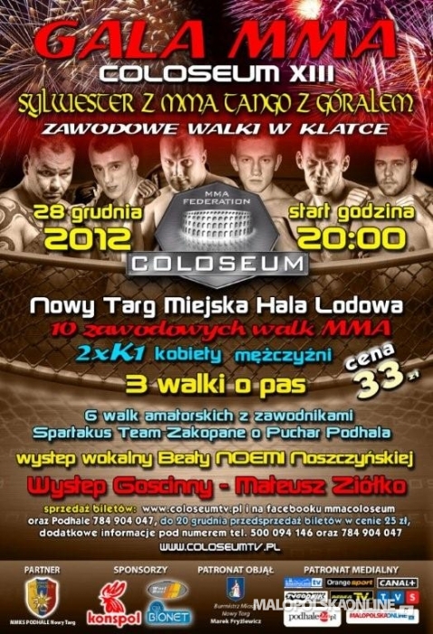 Gala MMA COLOSEUM XIII w Nowym Targu