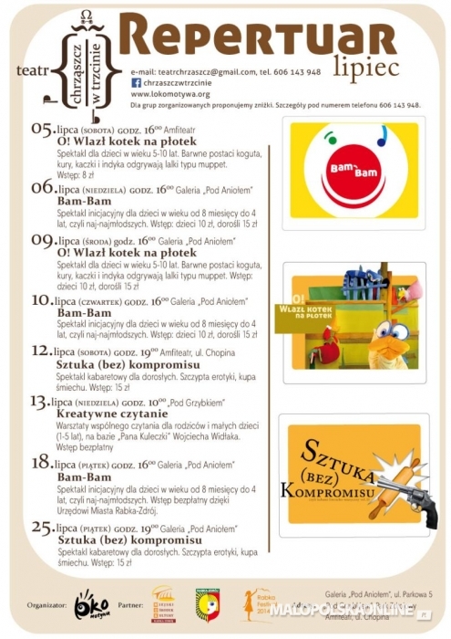 Teatr Chrząszcz w trzcinie - repertuar w lipcu