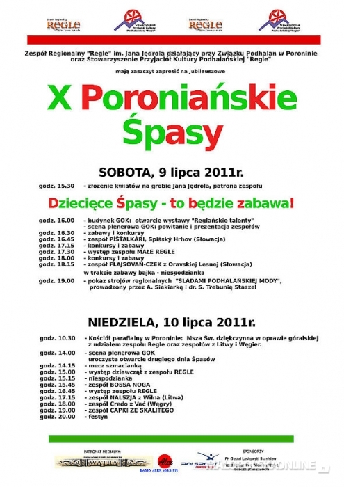 X Poroniańskie Śpasy (9 i 10 lipca) 