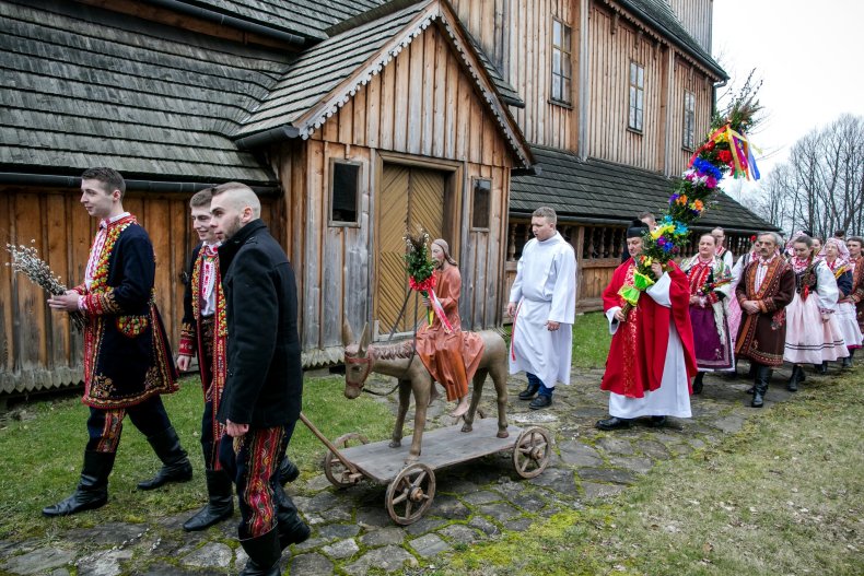 Procesja z figurą Chrystusa na osiołku, fot z archiwum MZS