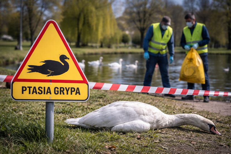 Zagrożenie ptasią grypą w Krakowie i okolicach. Służby wprowadzają zasady ostrożności