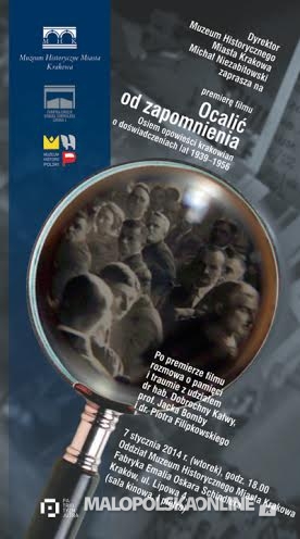 Premiera filmu "Ocalić od zapomnienia. Osiem opowieści krakowian o doświadczeniach lat 1939–1956"
