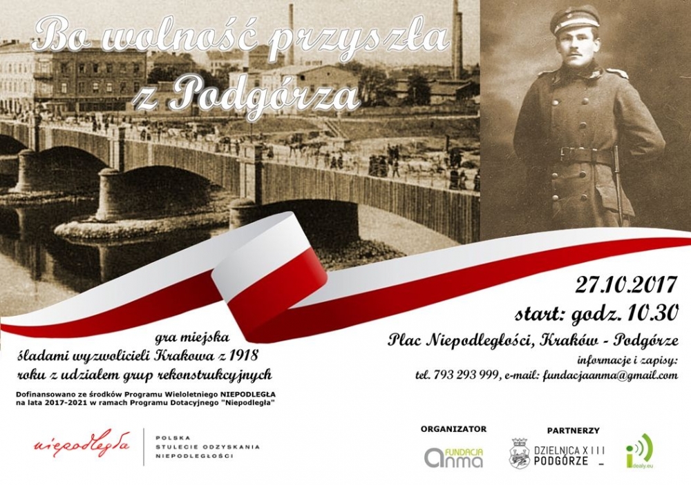 Rekonstrukcyjna gra miejska "Bo wolność przyszła z Podgórza"