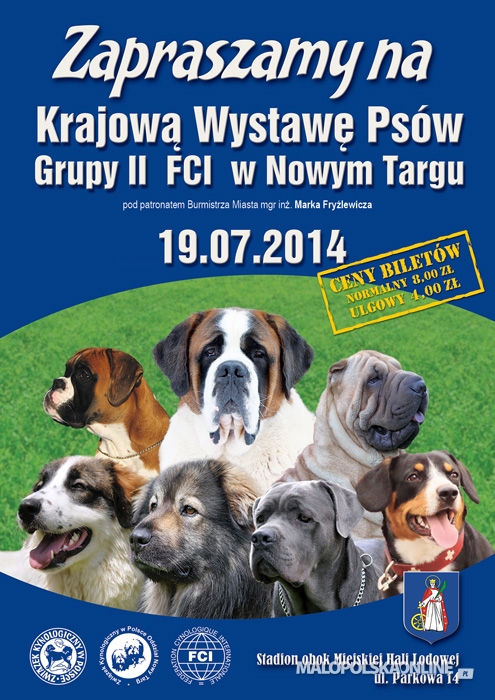 Krajowa Wystawa Psów Grupy II FCI w Nowym Targu