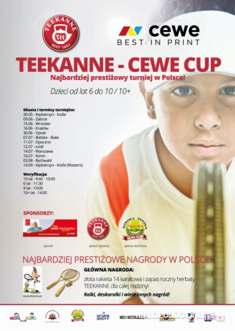 Tenisowy Turniej TEEKANNE – CEWE CUP w Krakowie. Nagrodą jest złota rakieta tenisowa