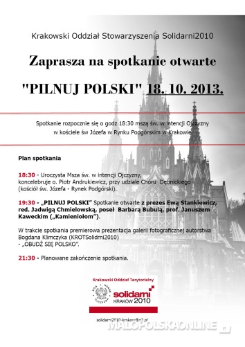 Spotkanie "Pilnuj Polski" i Msza św. w intencji Ojczyzny