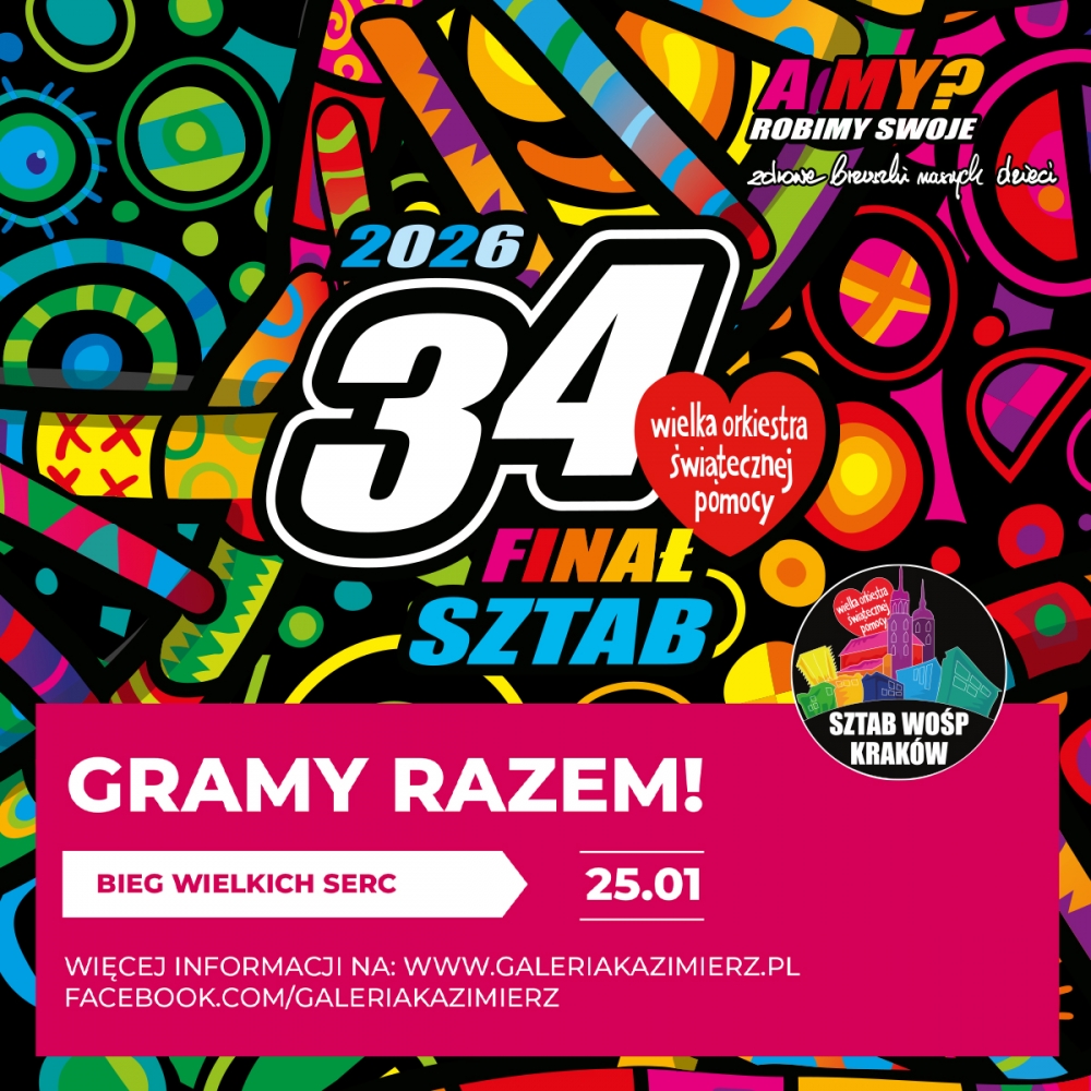 Sportowe inicjatywy WOŚP w Krakowie. Galeria Kazimierz ponownie gospodarzem wydarzeń