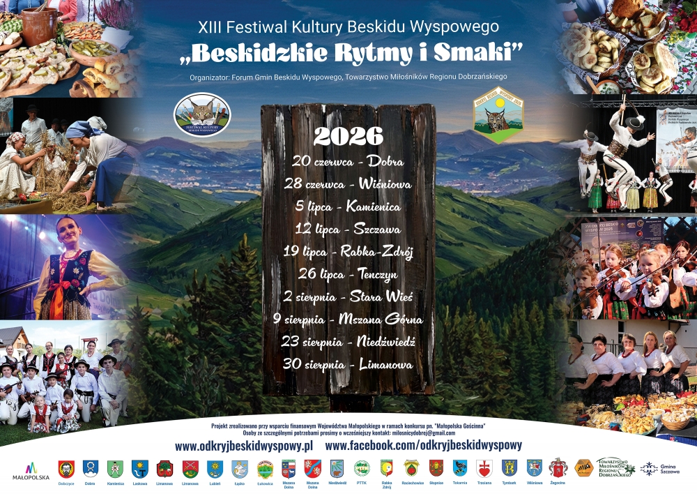 XIII Festiwal Kultury Beskidu Wyspowego „Beskidzkie Rytmy i Smaki” trwa. Przed nami spotkanie w Rabce-Zdroju