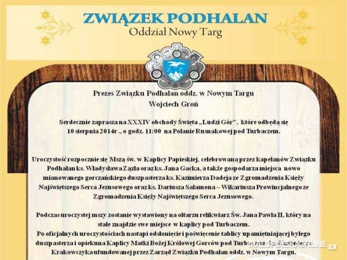 Święto Ludzi Gór pod Turbaczem 