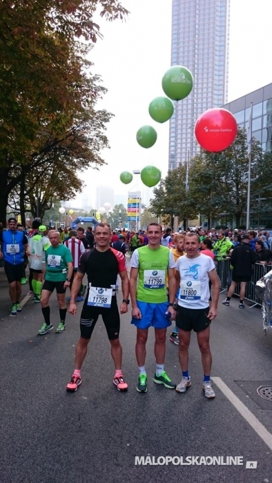 Zawodnicy Nowotarskiego Klubu Kolarskiego na maratonie we Frankfurcie