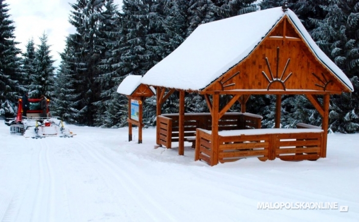 Szlak narciarstwa biegowego z Obidowej koło Nowego Targu na Turbacz gotowy